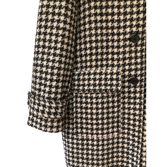 COPY - Kate Spade houndstooth wool coat detachable pink fur collar lined NWOT s… - Picture 8 of 15